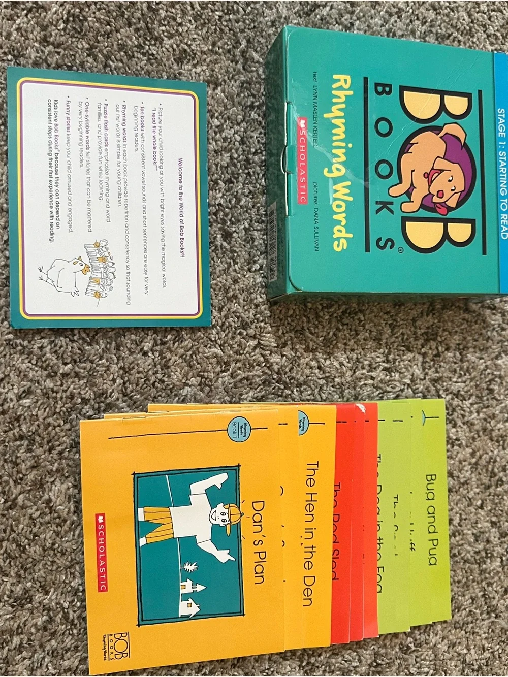 Scholastic Bob Books — stage 1 -Beginner Readers & rhyming words